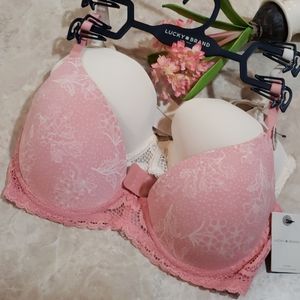 Lucky brand 2pc. Light lift demi bra